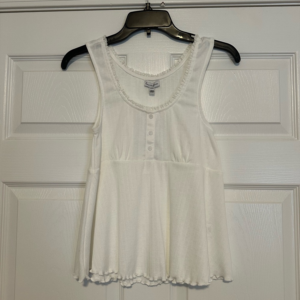 White flowy tank top